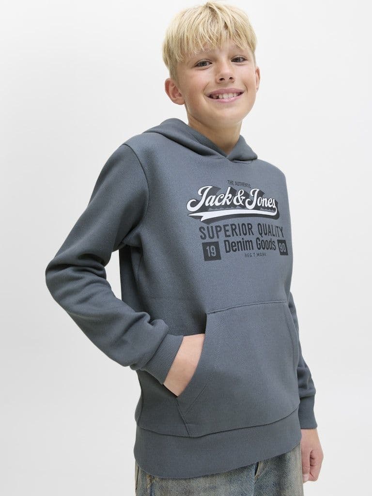 Jack & Jones Junior  Logo Sweat Hood  | Storm