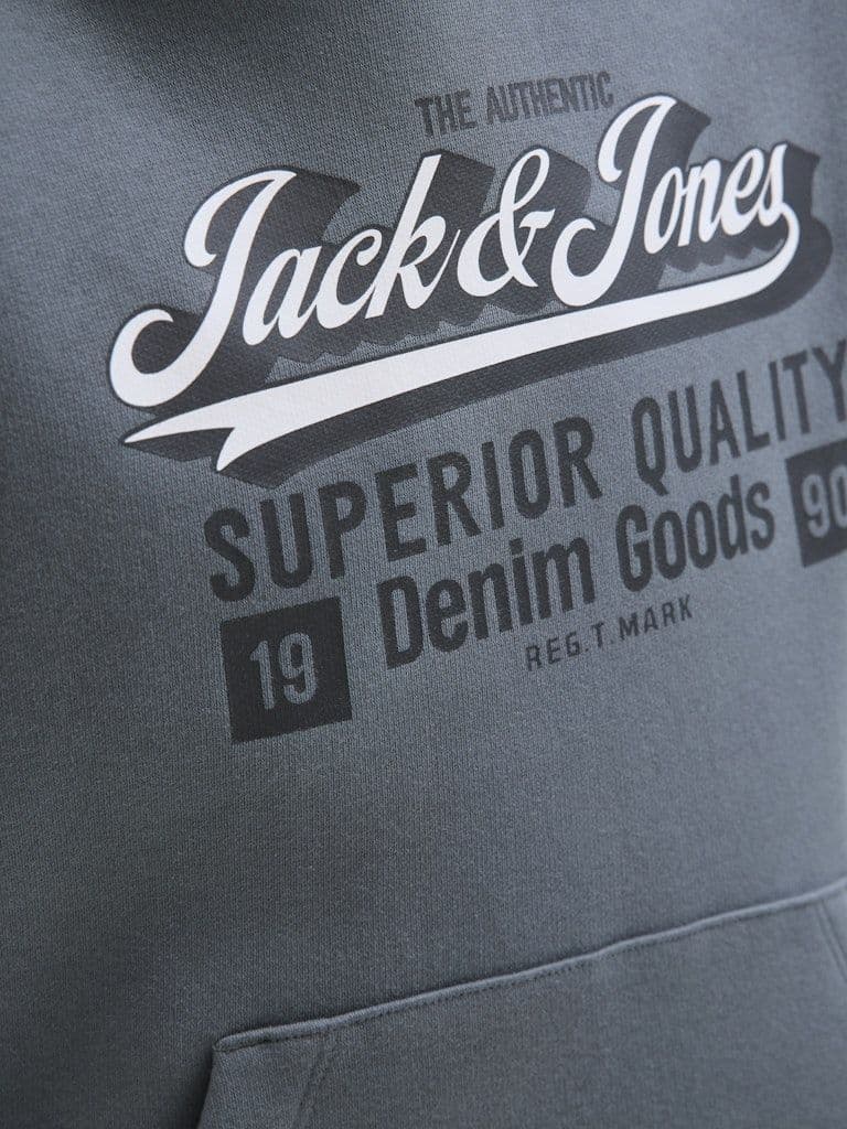 Jack & Jones Junior  Logo Sweat Hood  | Storm