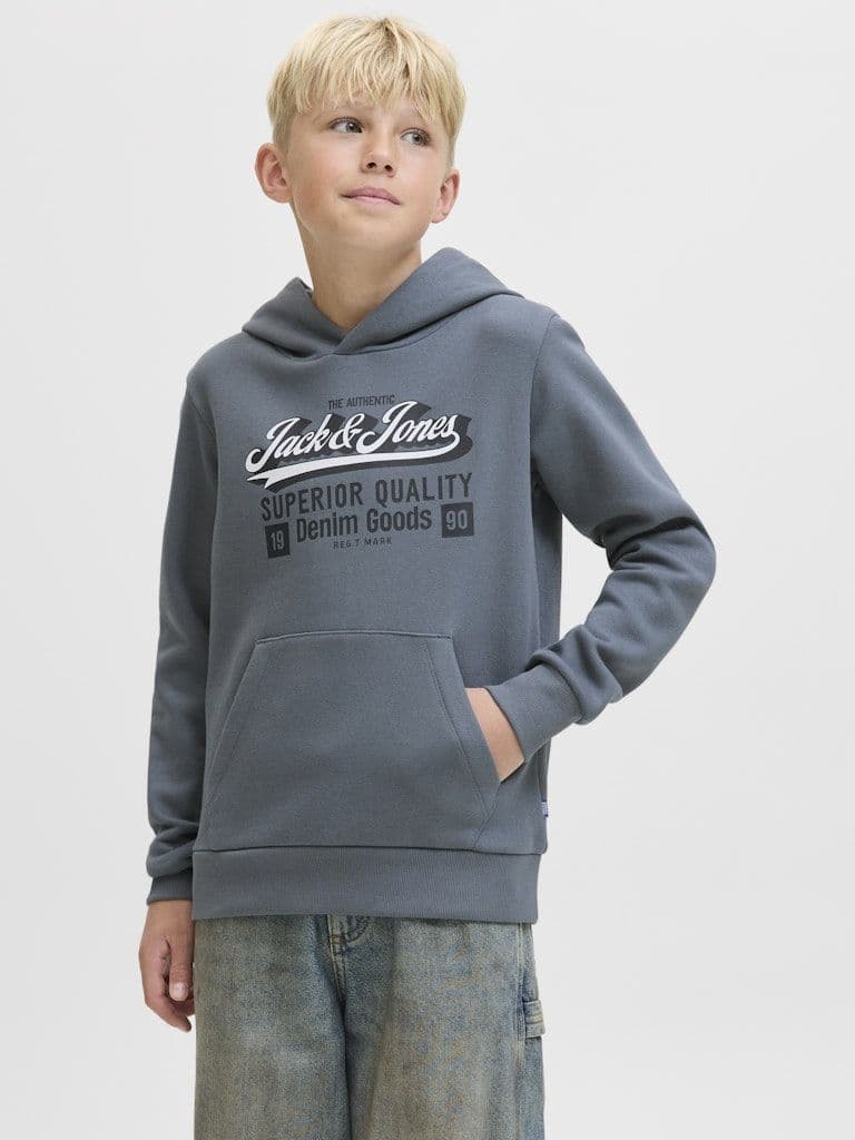 Jack & Jones Junior  Logo Sweat Hood  | Storm