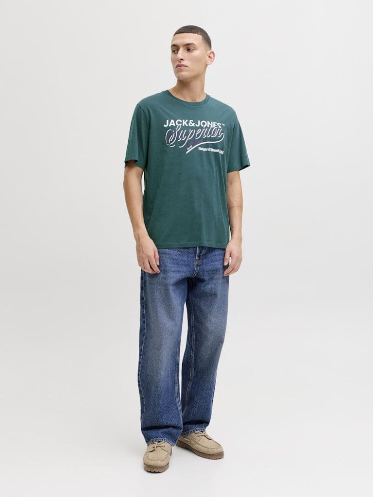 Jack & Jones Logo Tee SS O-Neck | Atlantic