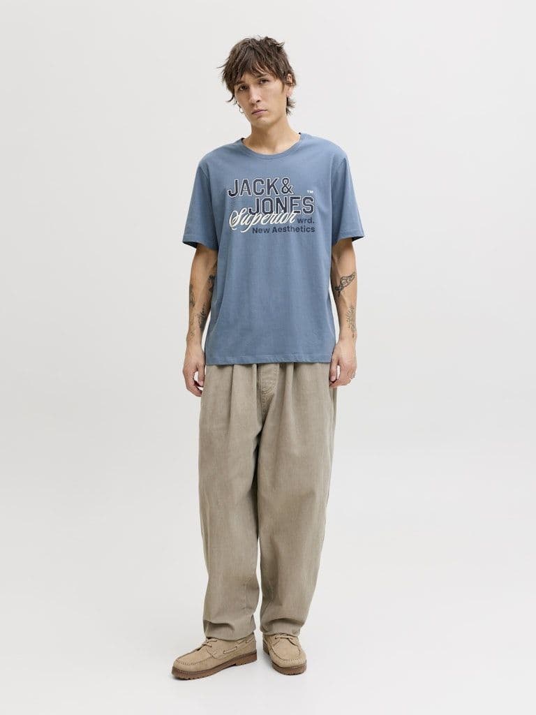 Jack & Jones Logo Tee SS O-Neck  | Blue