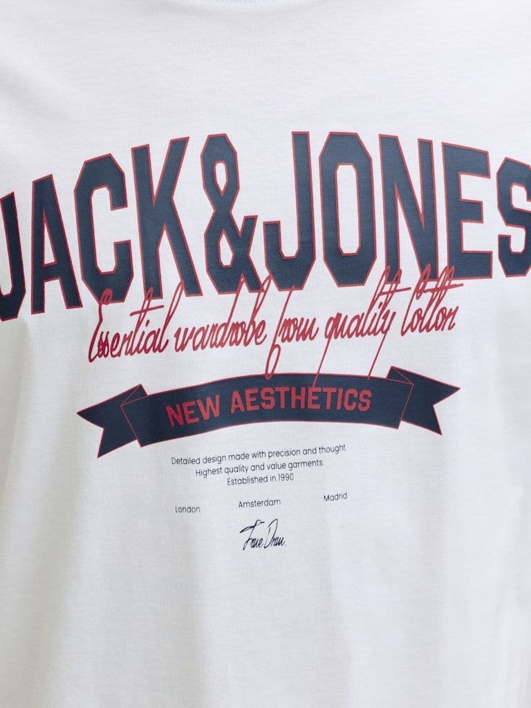 Jack & Jones Logo Tee SS O-Neck | White