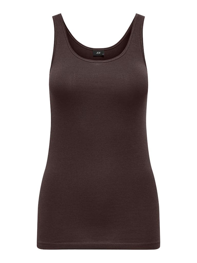 JDY Ava S/L Tank Top | Coffee