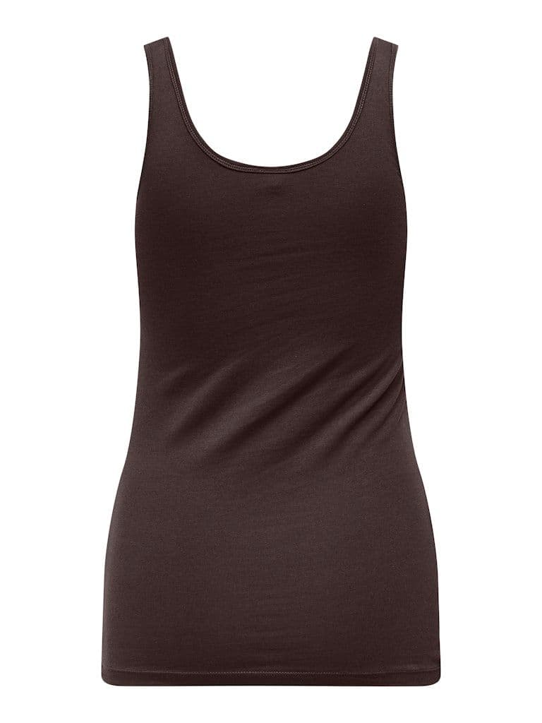 JDY Ava S/L Tank Top | Coffee