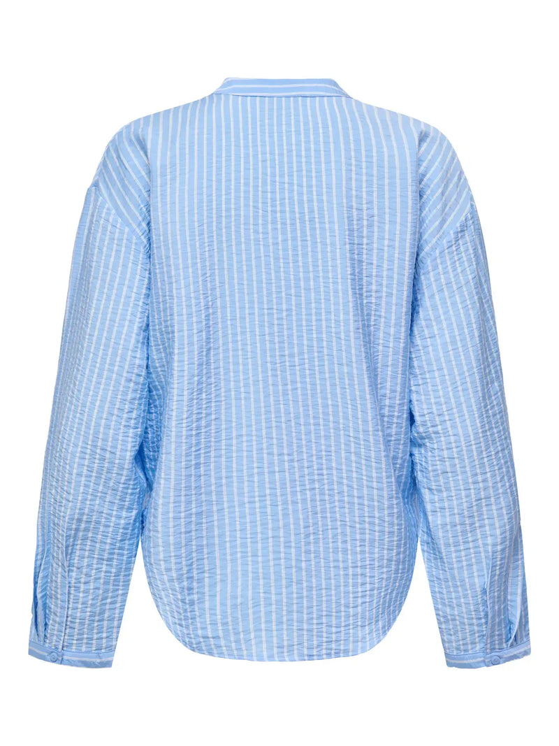 JDY Barbara Life L/S  Shirt | Blue/white