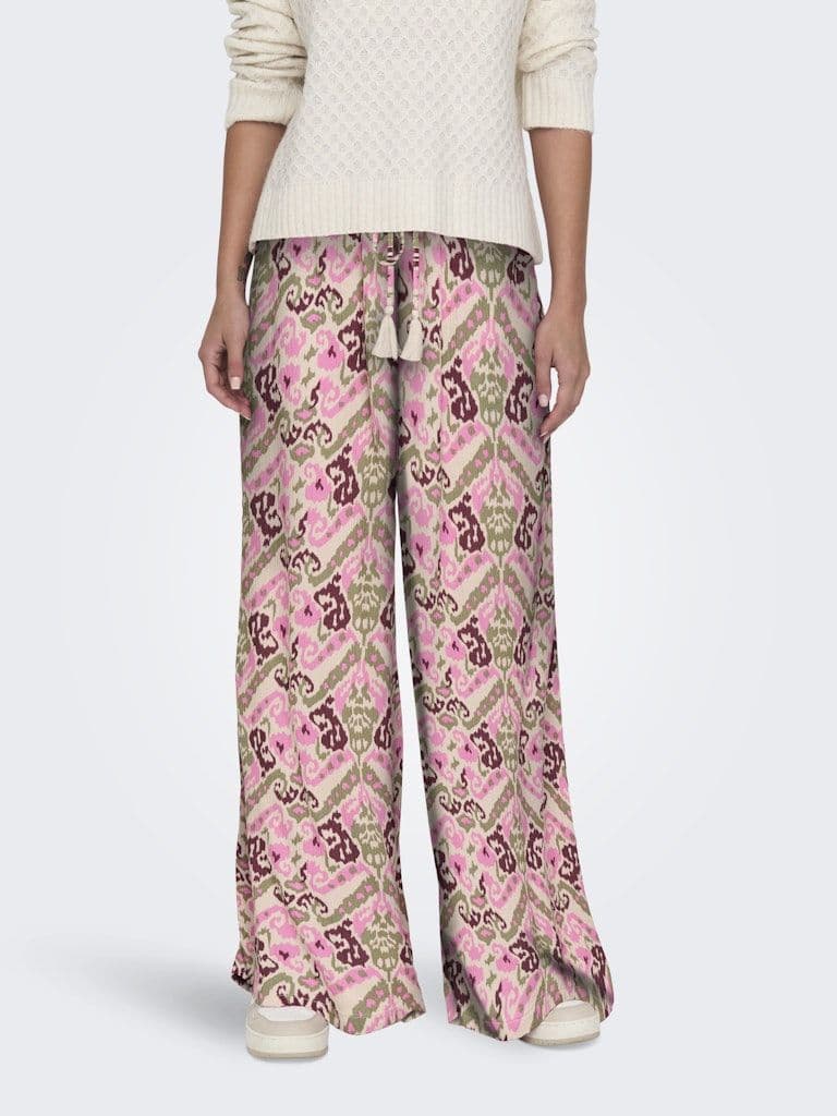 JDY Bree Life MW Wide Pant | Cement