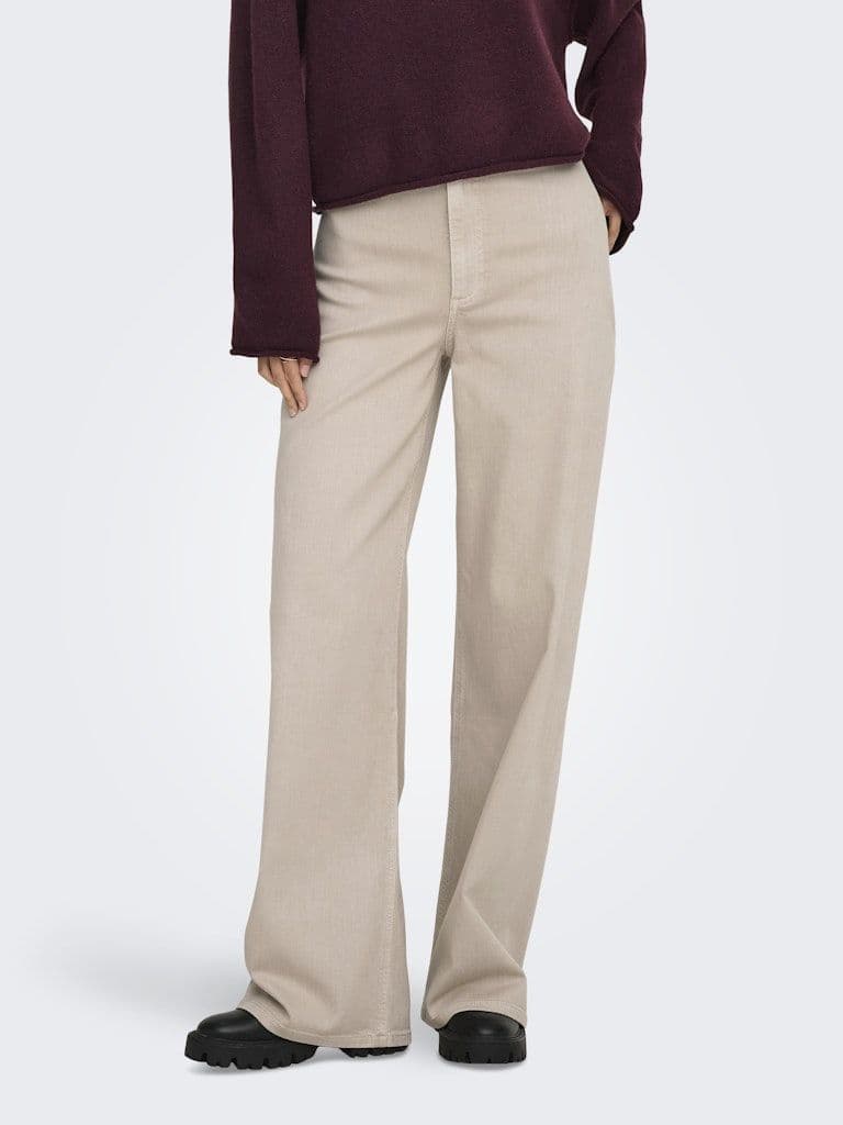 JDY Iris Stretch HW Wide Pant | Chateau Gray