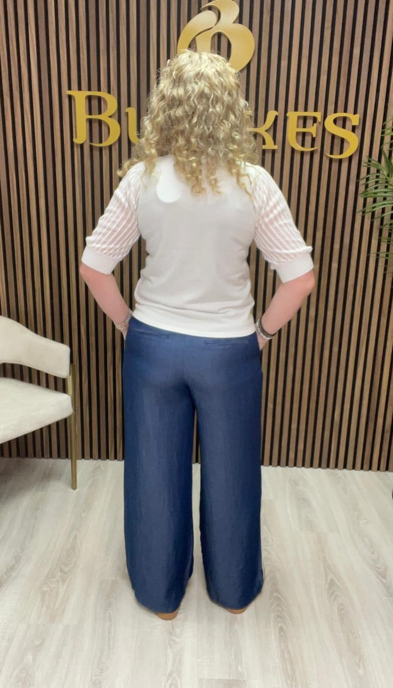 JDY Jasper HW Wide Pant | Dark Blue