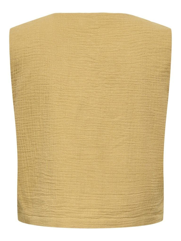 JDY Marley S/L Embroidery Vest | Wood Thrush