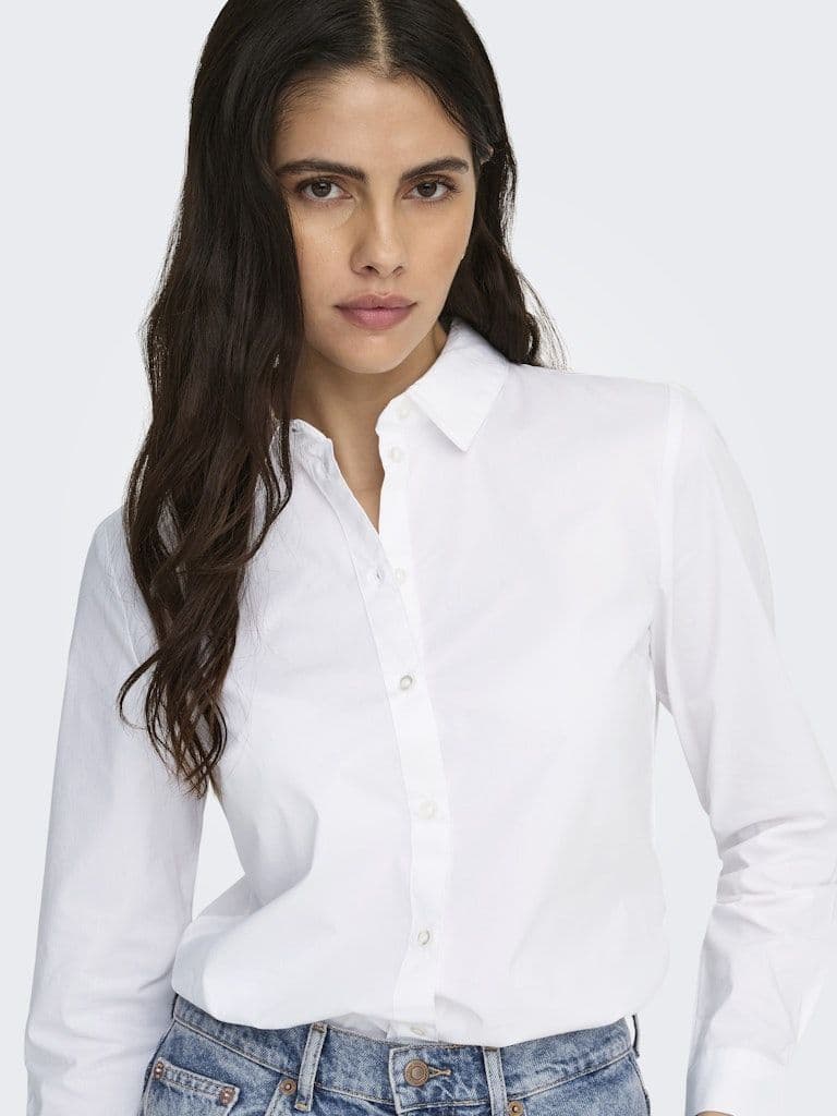 JDY Mio L/S Shirt | White