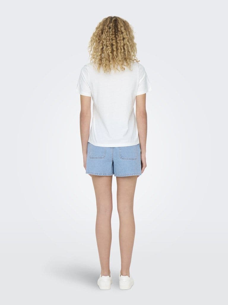 JDY Pisa S/S Print Top | Cloud Dancer