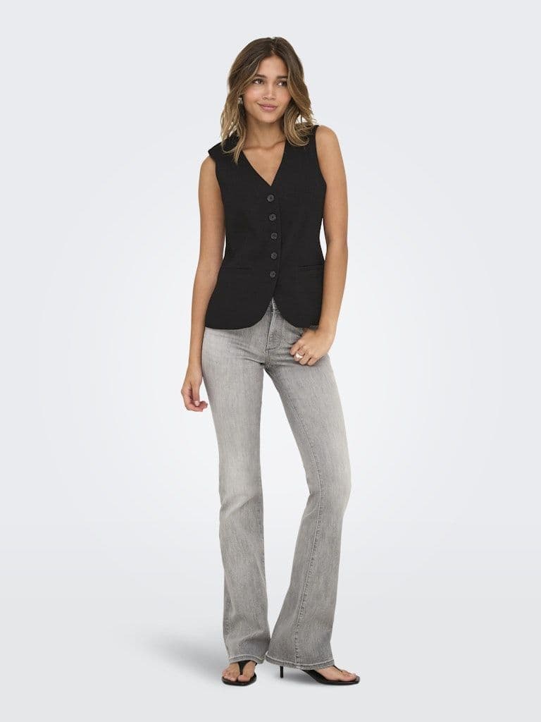 JDY River S/L Waistcoat | Black