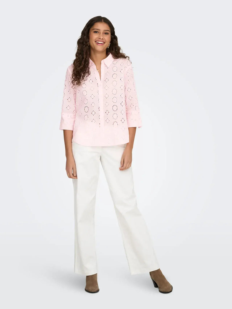 JDY Tallie 3/4 Long Shirt | Pink