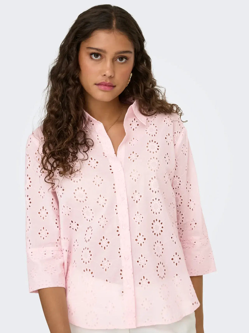 JDY Tallie 3/4 Long Shirt | Pink