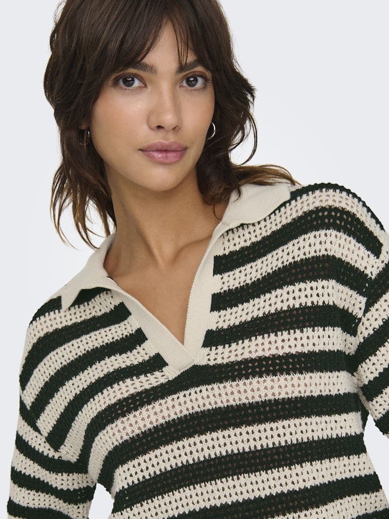 JDY Tikka S/S Polo Pullover | Birch