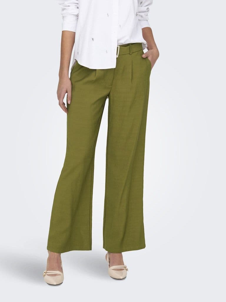 JDY Zenya MW Wide Pant  | Green