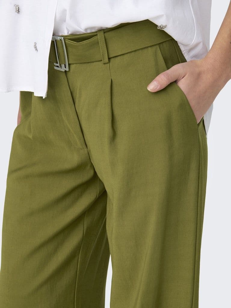 JDY Zenya MW Wide Pant  | Green