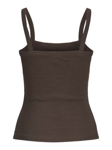 JJXX Fifi Strap Rib Top | Brown