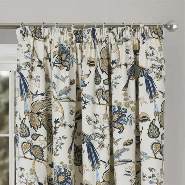 Kensington Tape Top Curtains Blue