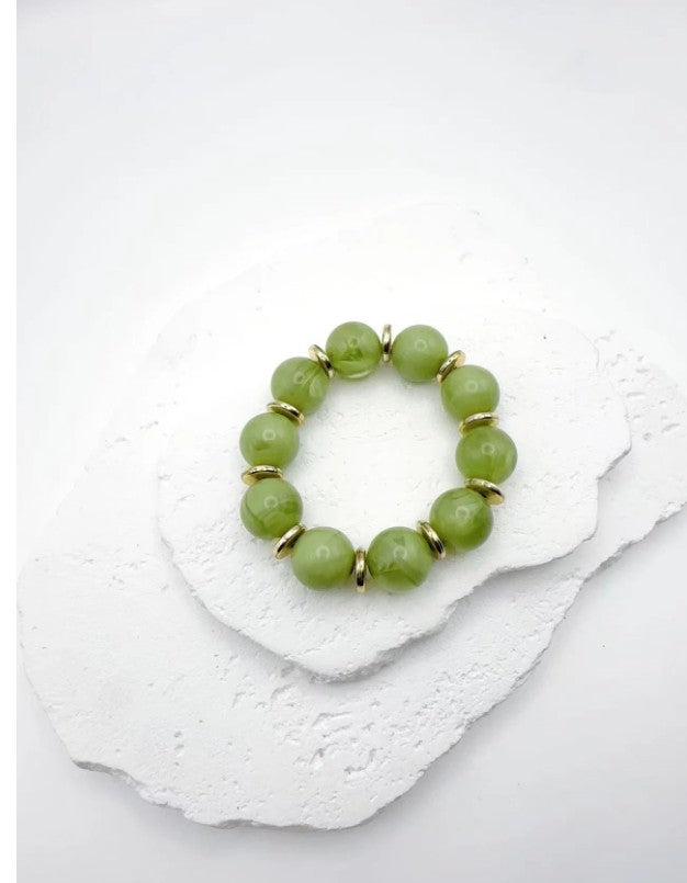 Claren Bijoux  Acrylic Style Bracelet | Lime BR265