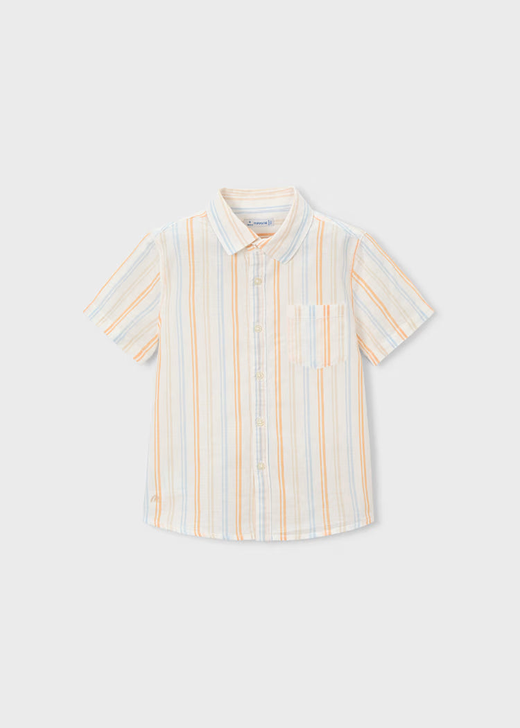 Mayoral Boys Linen SS Shirt | Peach 3112/SS26
