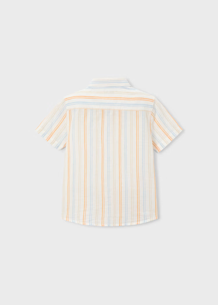 Mayoral Boys Linen SS Shirt | Peach 3112/SS26