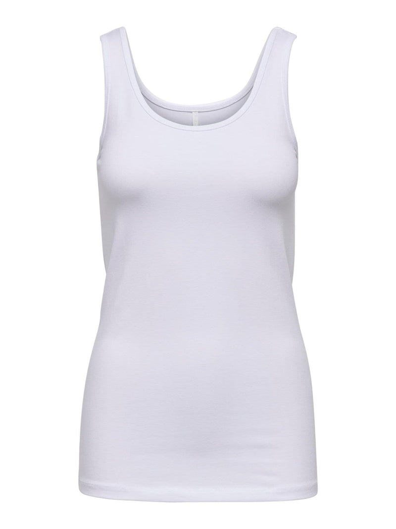 Live Love S/L Tank Top White