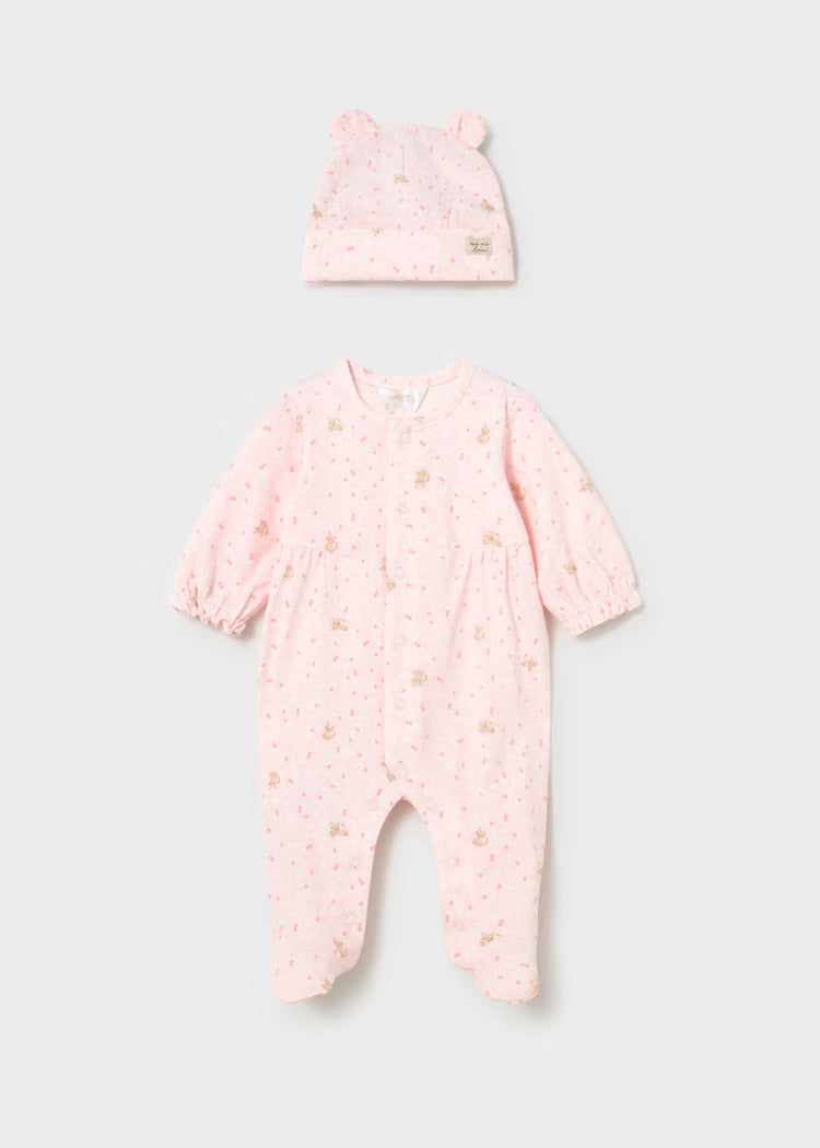 Mayoral Baby's Romper & Hat | Rose 1706/SS26
