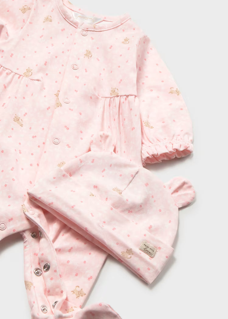 Mayoral Baby's Romper & Hat | Rose 1706/SS26
