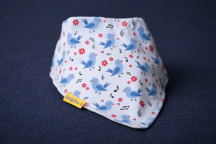 Babyboo Songbirds Bandana Bib | Blue