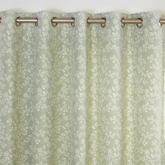 Sundor Sade Eyelet Curtains | Green