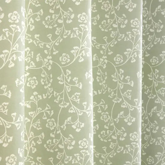 Sundor Sade Eyelet Curtains | Green