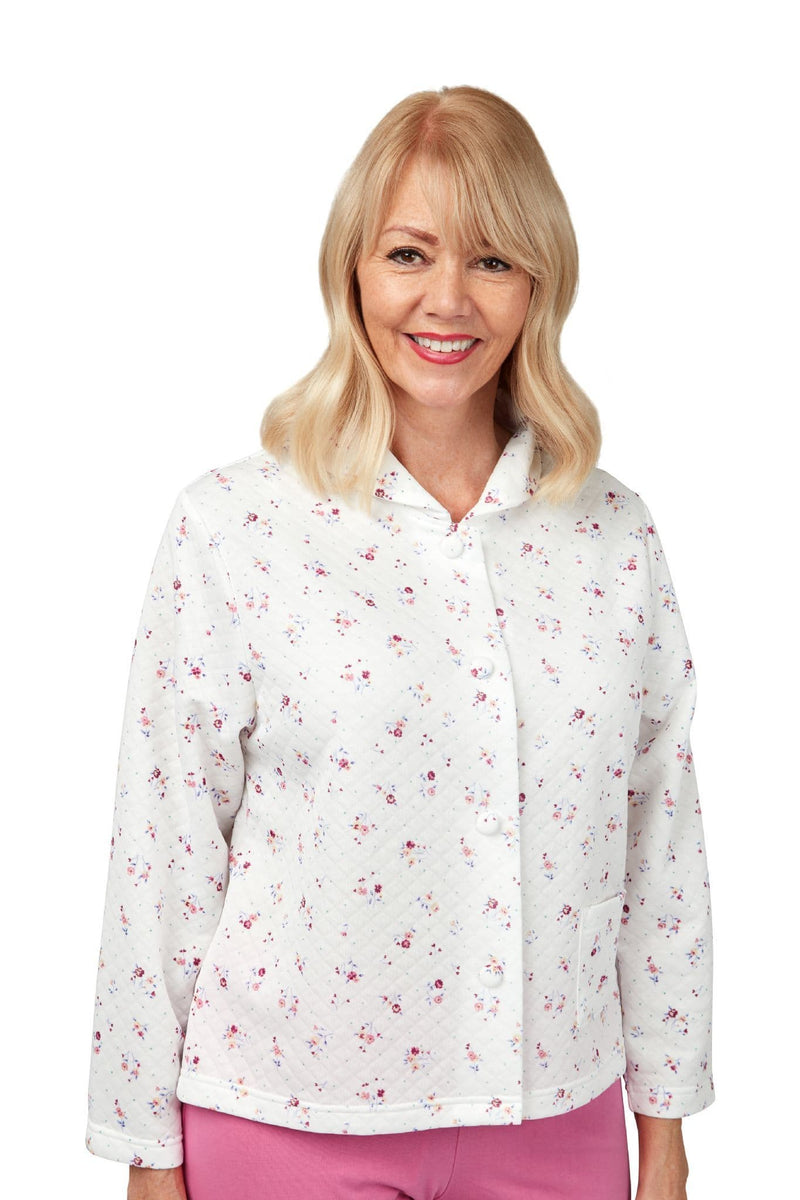 Ma31690 Penny Mock Quilt Bed Jacket Pink