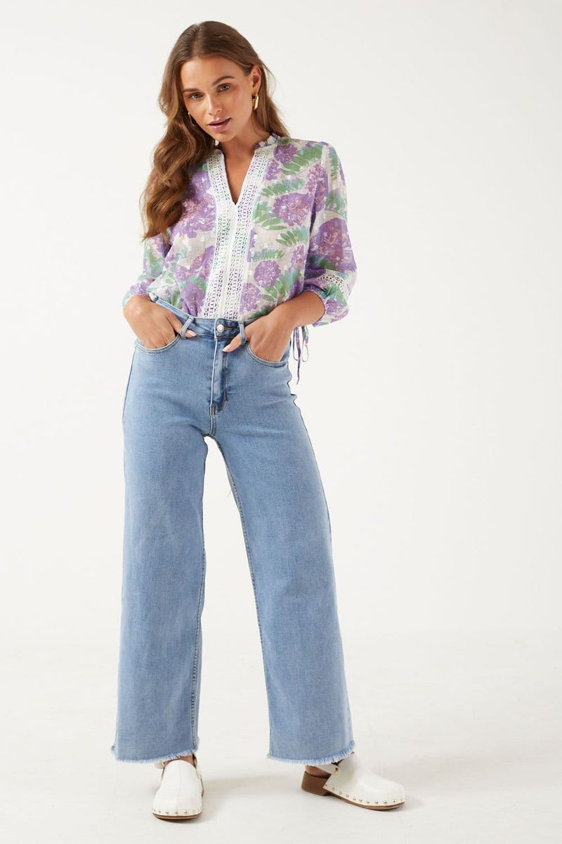 Marc Angelo 3/4 Sleeve Blouse   | Lilac MA42249