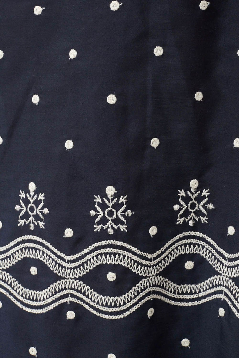 Marc Angelo Maxi Dress  Embroidered | Navy Ma81140