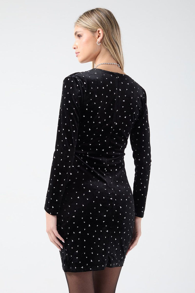 Marc Angelo Velvet Dress | Black MA810443