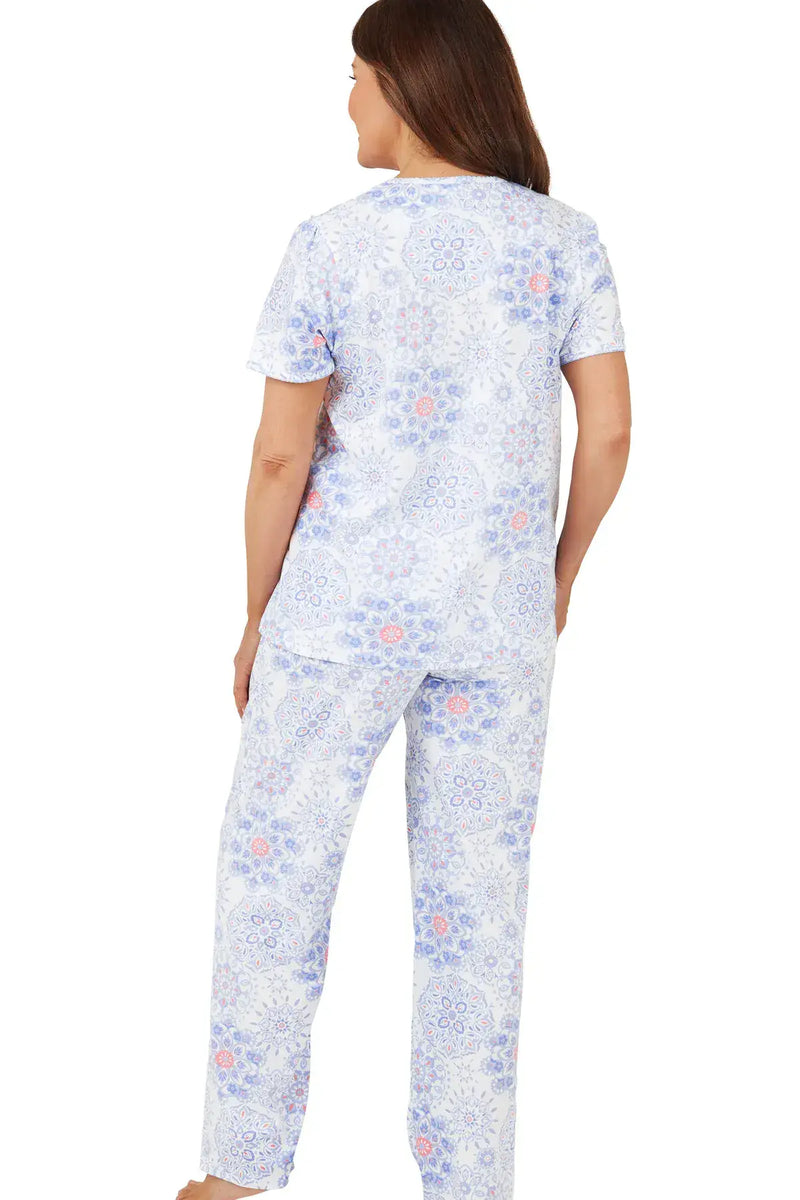 Marlon  Geo Cotton Pyjamas Blue MA40939A