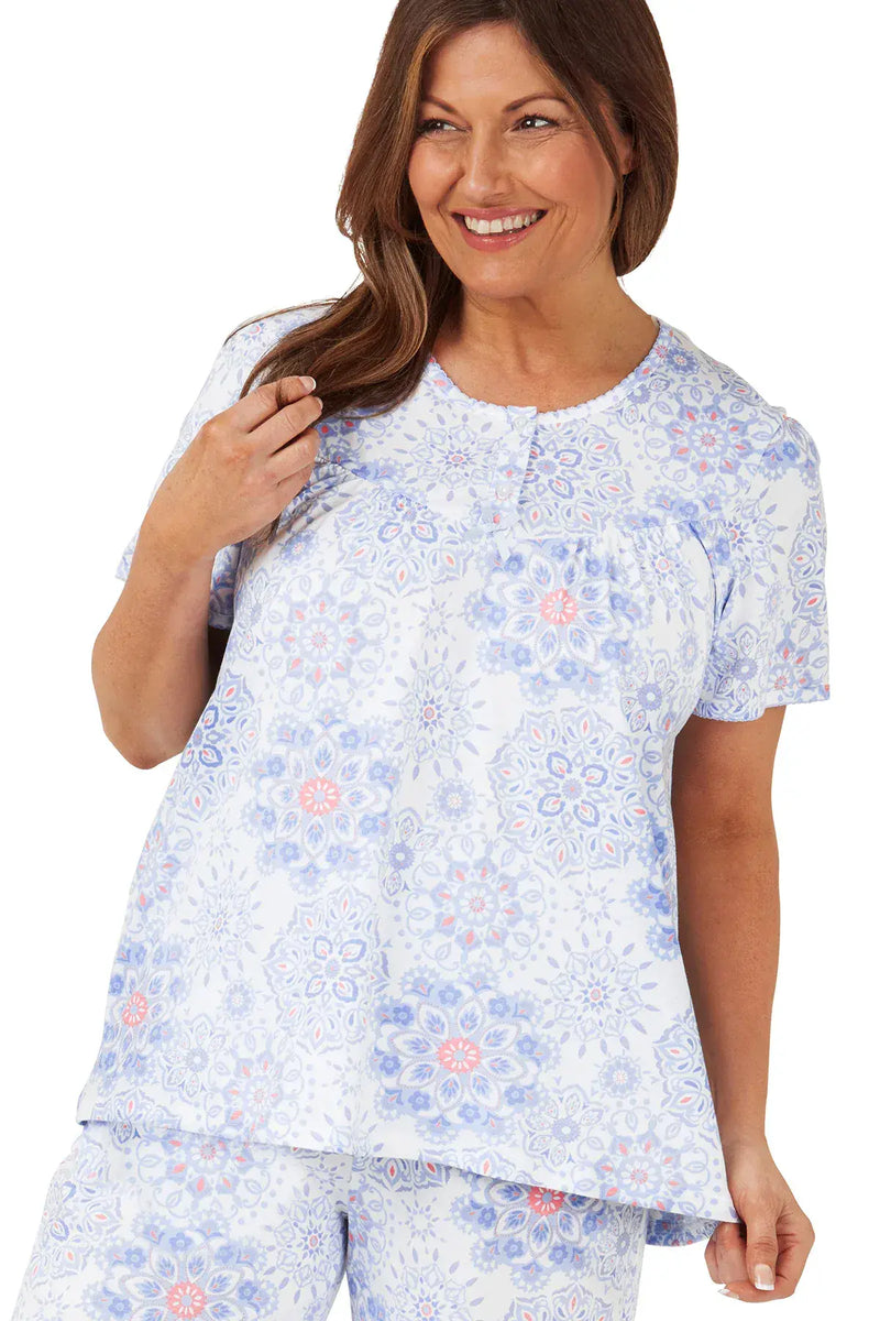 Marlon  Geo Cotton Pyjamas Blue MA40939A