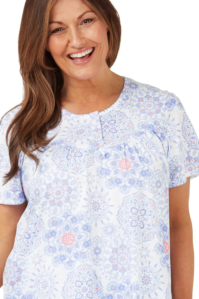 Marlon  Geo Cotton Pyjamas Blue MA40939A