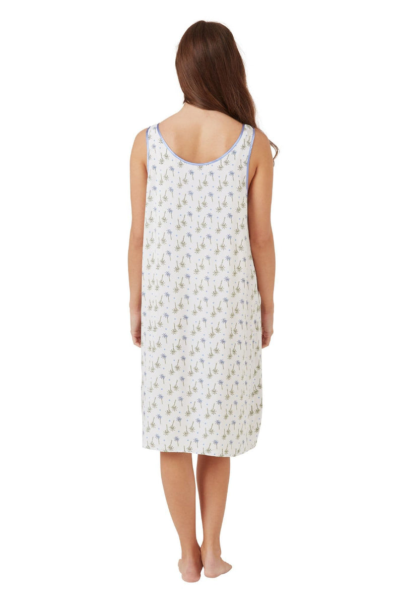 Marlon Night Dress Palm | Blue IN41001