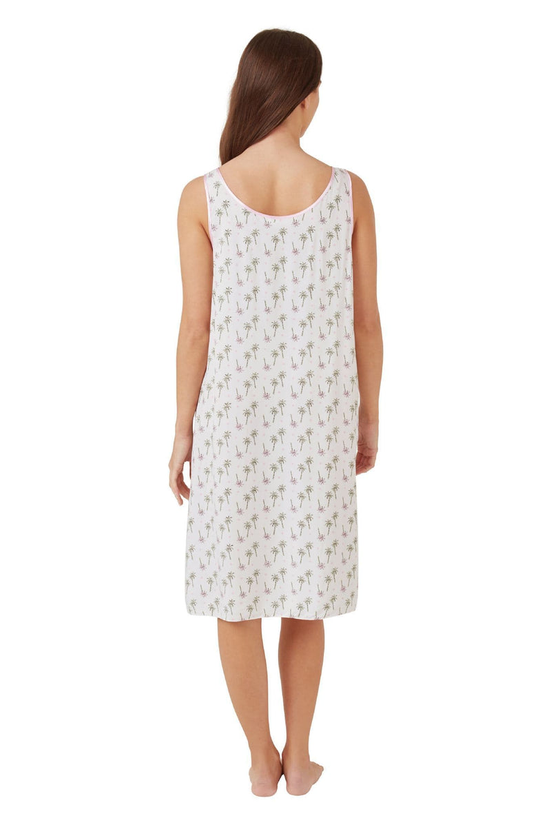 Marlon Night Dress Palm | Pink IN41001