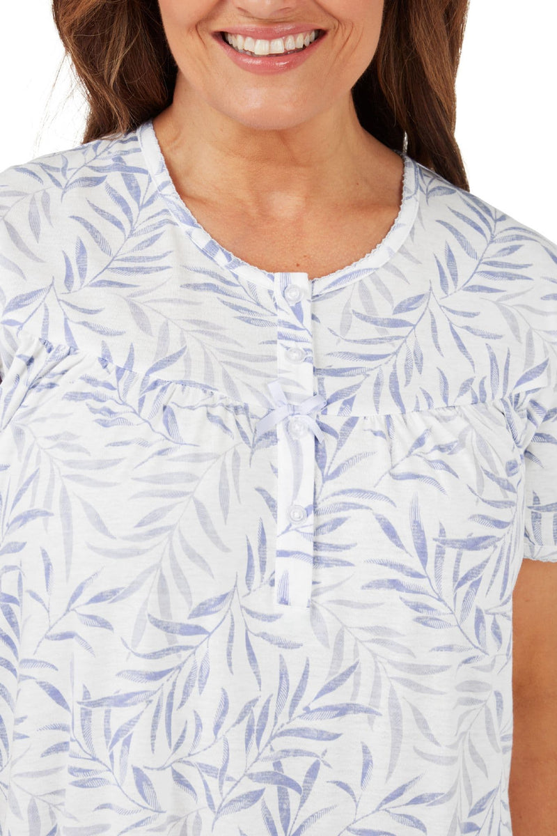 Marlon Palm Nightdress | Blue MA40933