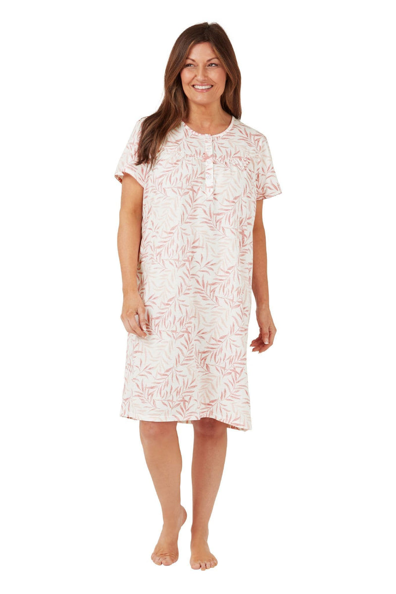 Marlon Palm Nightdress | Pink MA40933
