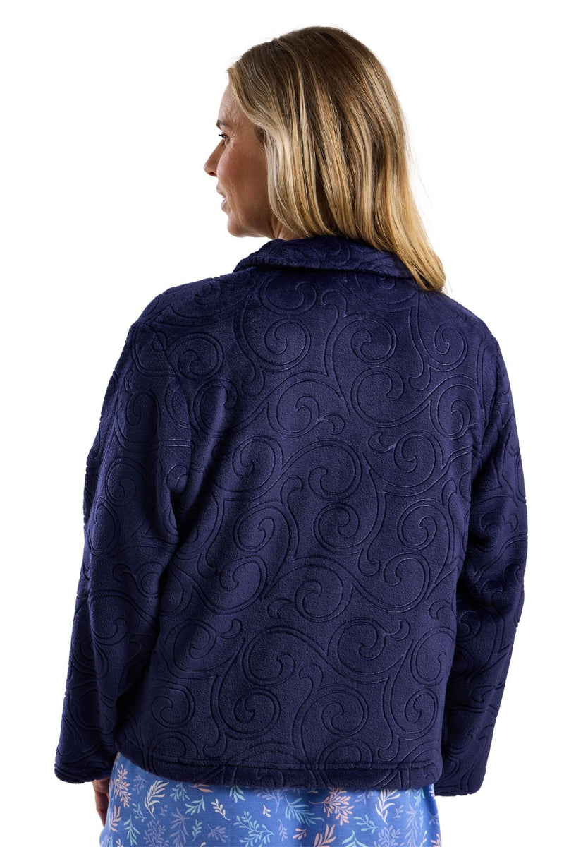 Marlon Swirl Bed Jacket | Navy MA45721