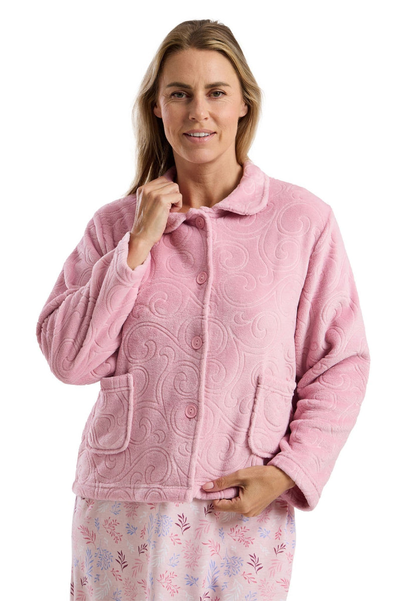 Marlon Swirl Bed Jacket | Rose MA45721