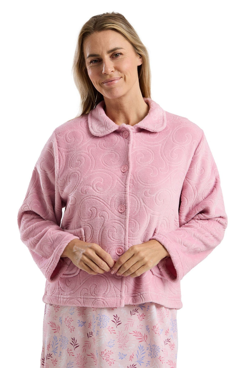 Marlon Swirl Bed Jacket | Rose MA45721