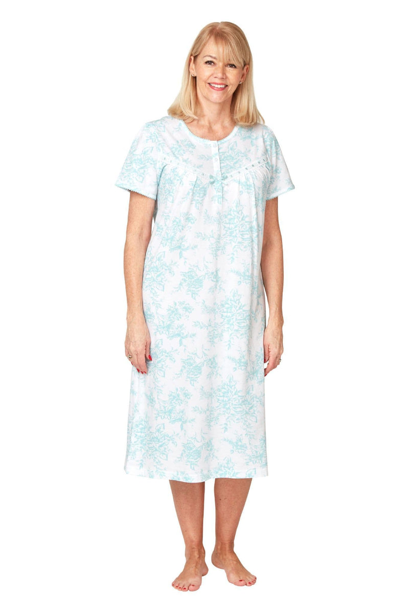 Marsylka Agnes Short Sleeve Nightdress Blue | Ma35701