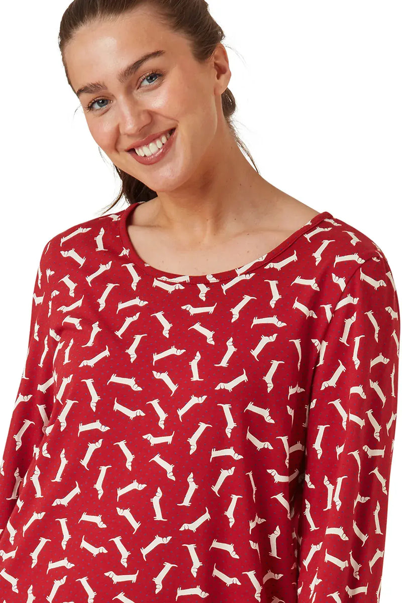 Marsylka Dachshund Nightshirt | Red In42646