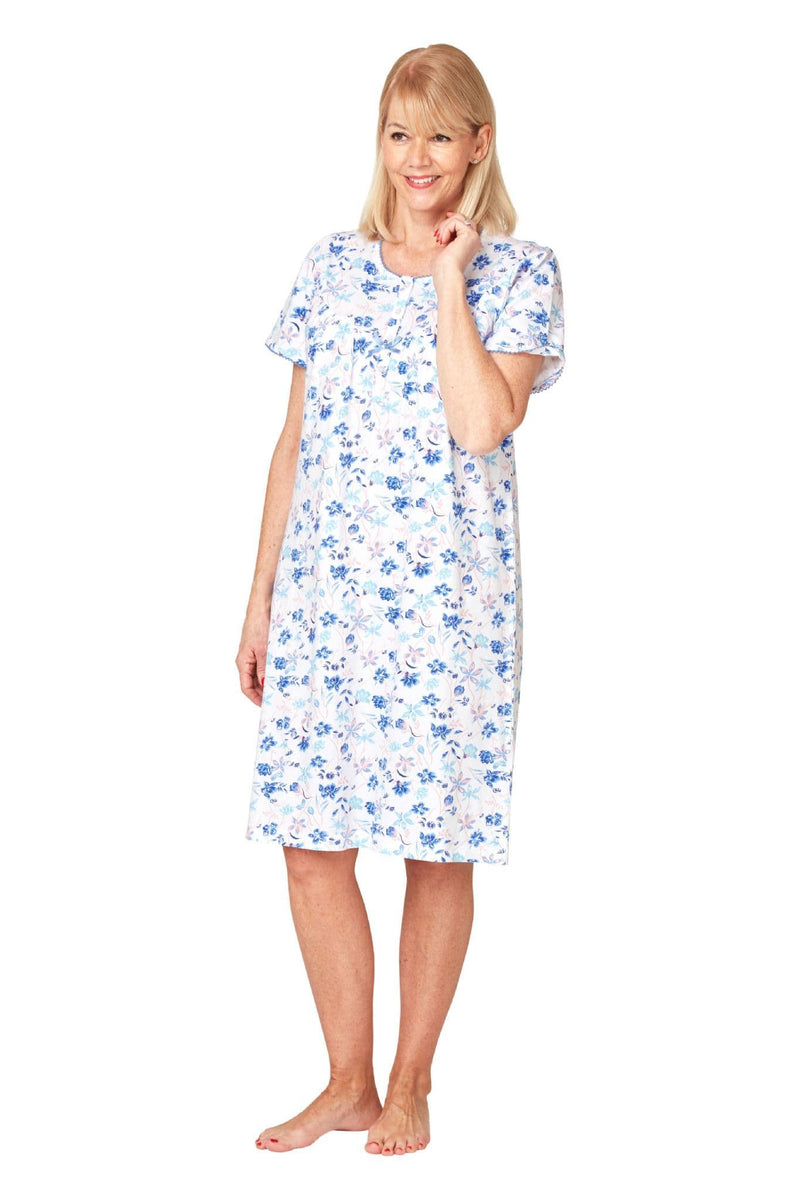 Marsylka Freya  Cotton Night Dress Blue | Ma353709