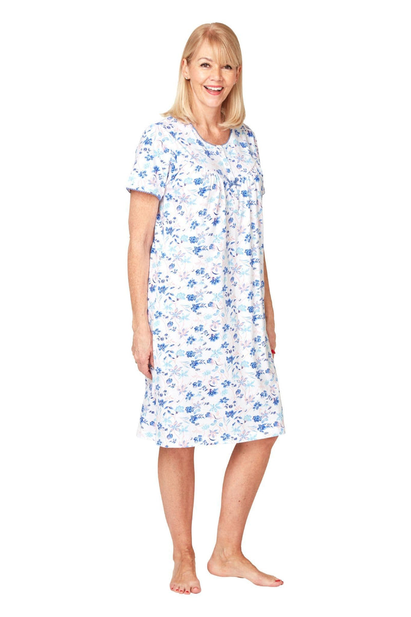Marsylka Freya  Cotton Night Dress Blue | Ma353709